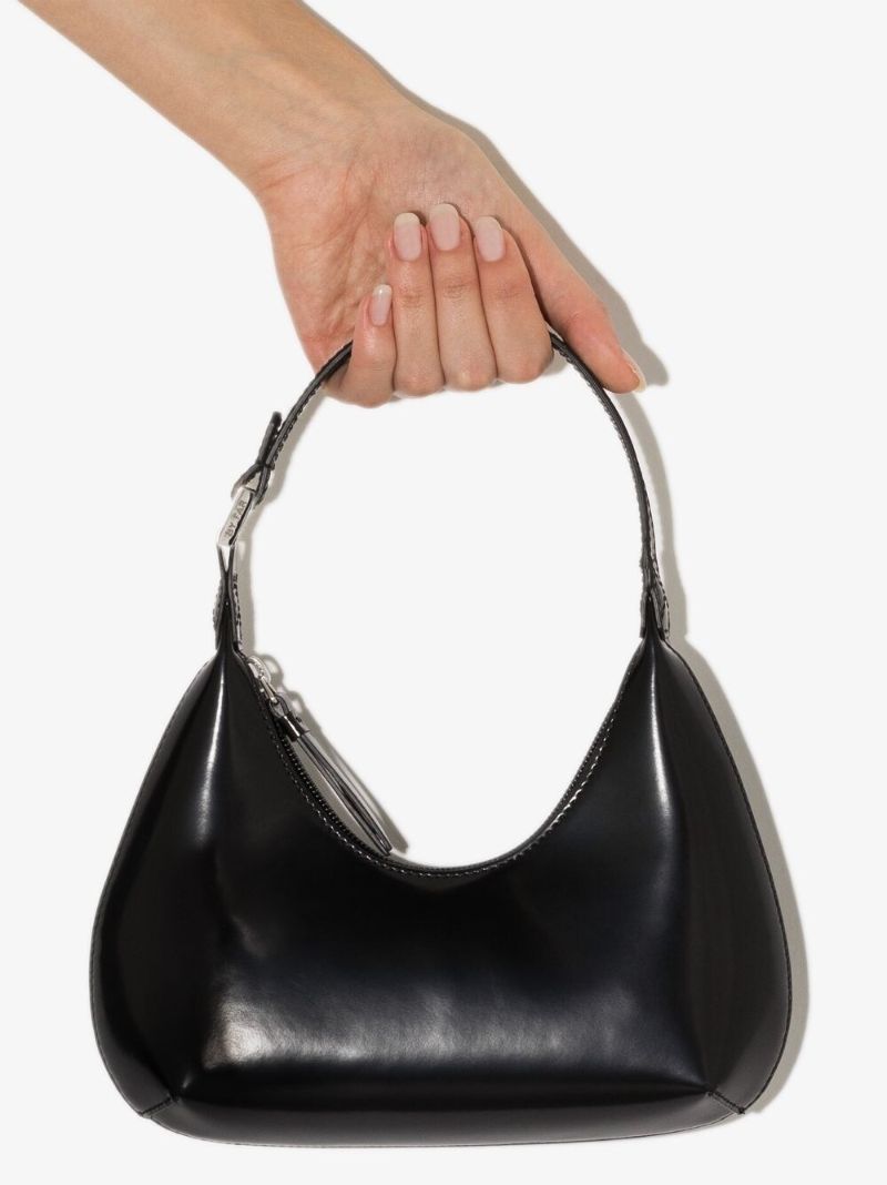 Black Baby Amber Patent Leather Shoulder Bag
