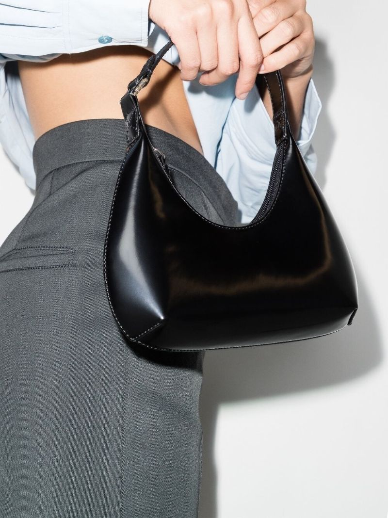 Black Baby Amber Patent Leather Shoulder Bag
