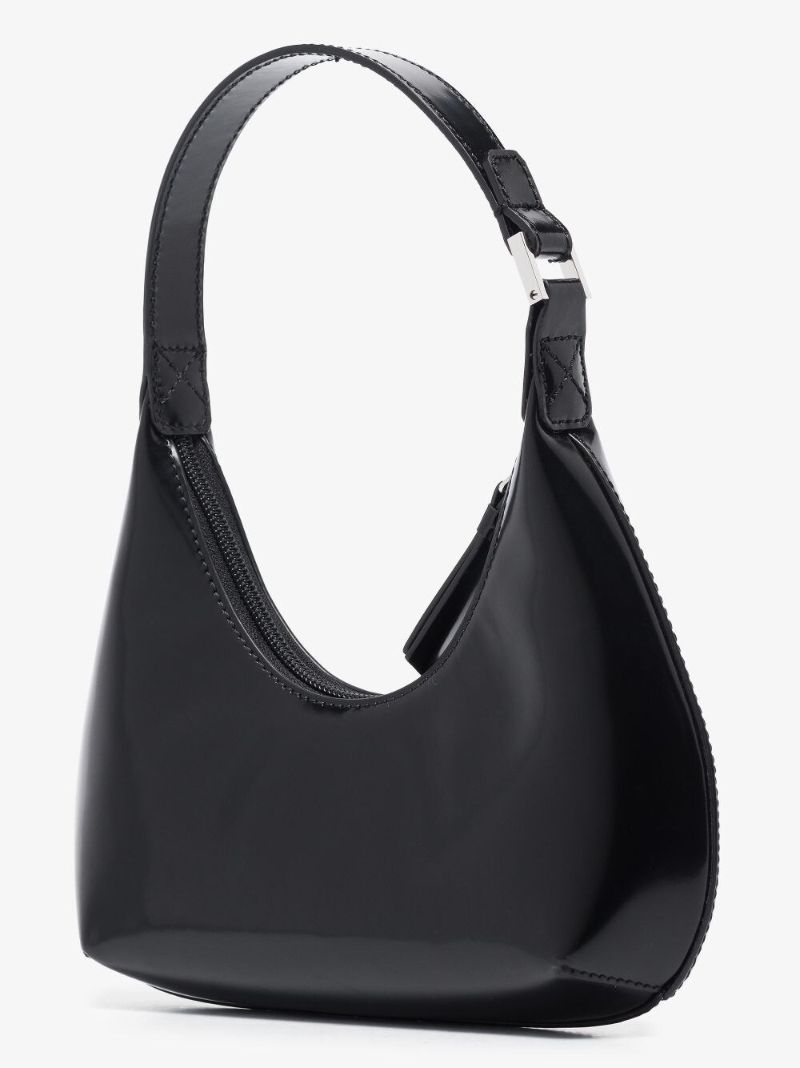 Black Baby Amber Patent Leather Shoulder Bag