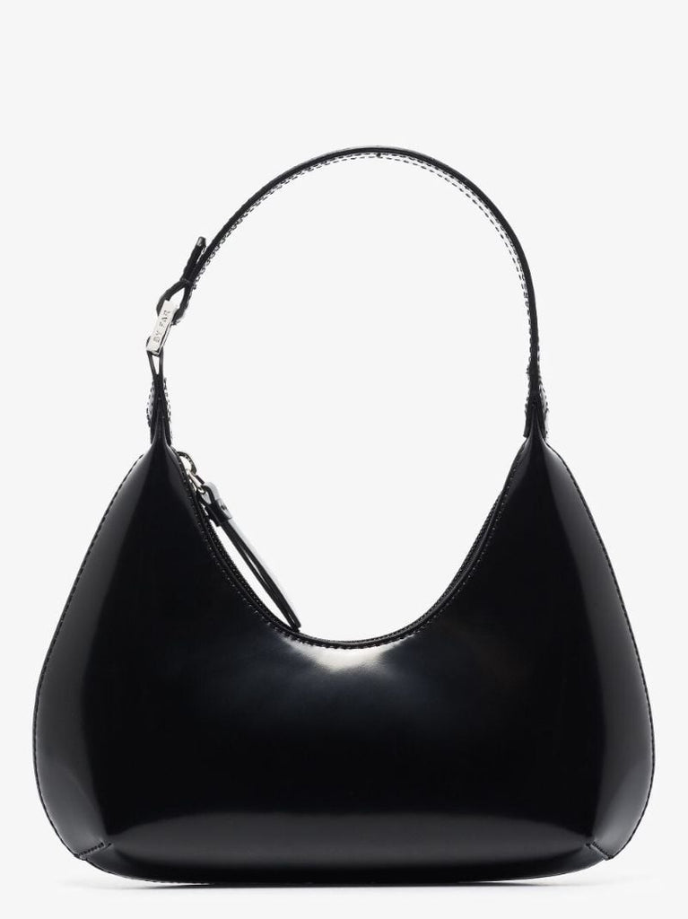 Black Baby Amber Patent Leather Shoulder Bag