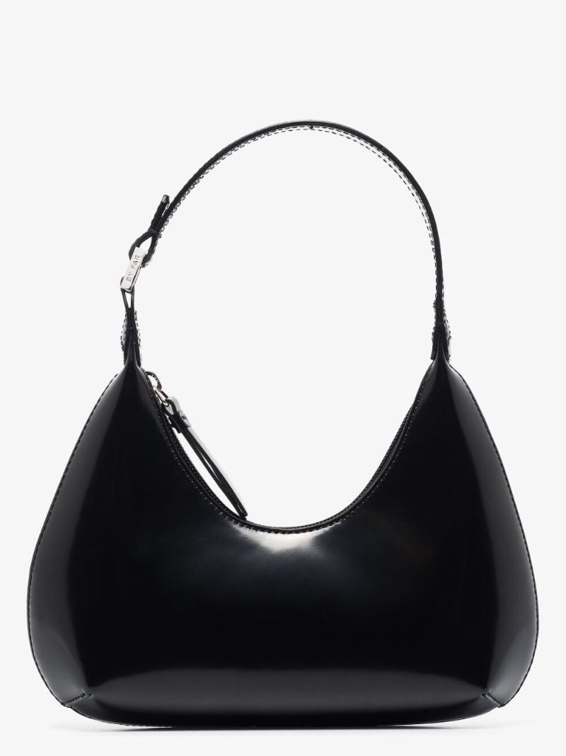 Black Baby Amber Patent Leather Shoulder Bag