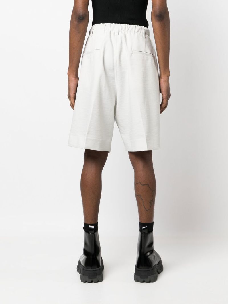 White Side-stripe Cotton Shorts