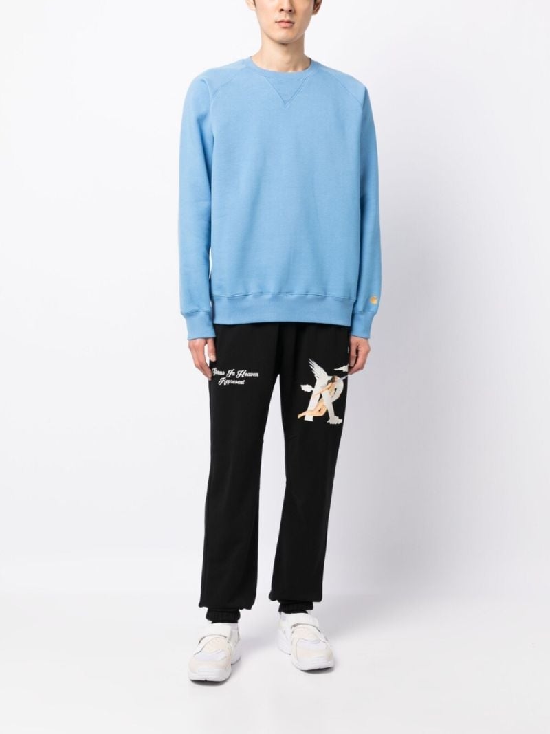 Black Cotton Storms in Heaven Track Pants