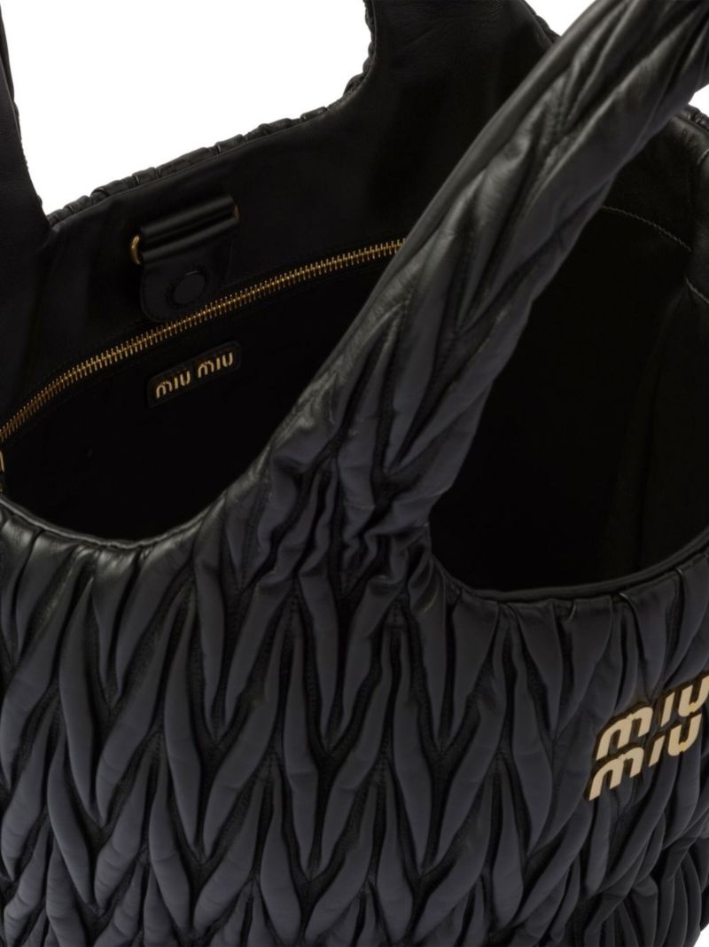 Black Wander Logo Plaque Tote Bag