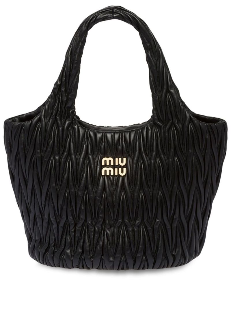 Black Wander Logo Plaque Tote Bag