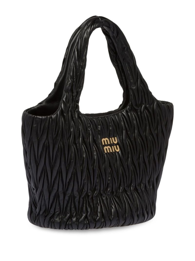 Black Wander Logo Plaque Tote Bag