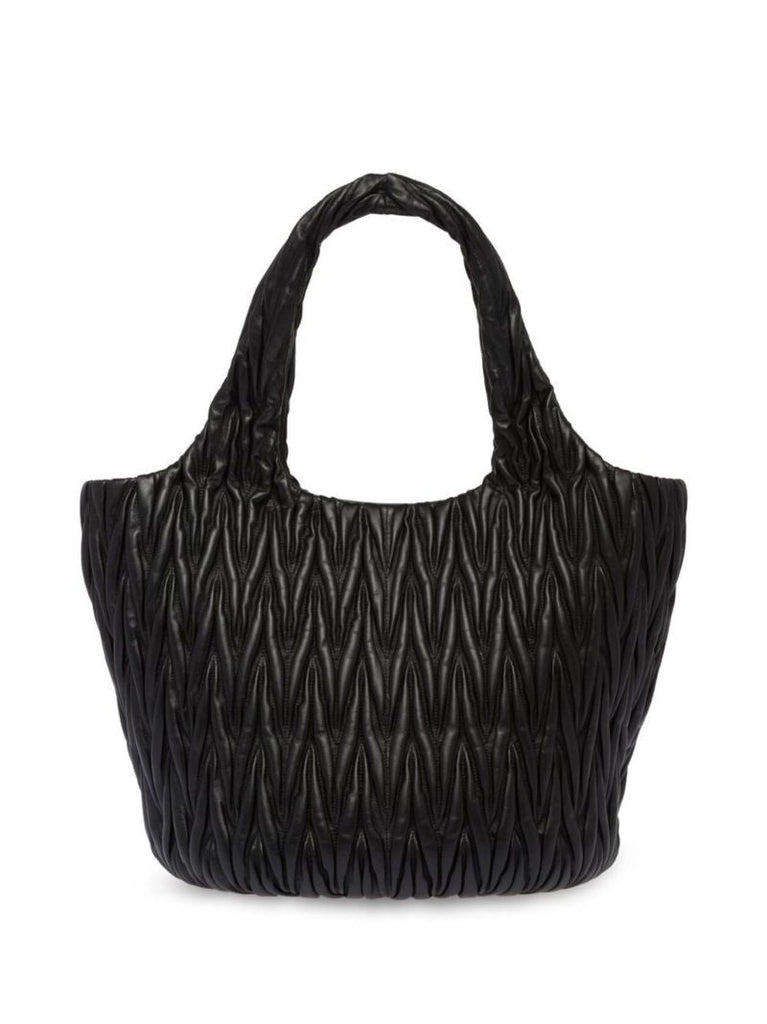 Black Wander Logo Plaque Tote Bag