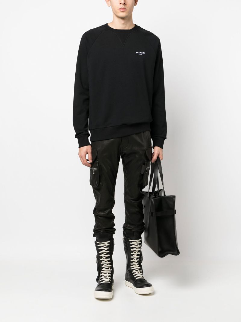 Black Organic Cotton Logo Print Sweatshirt