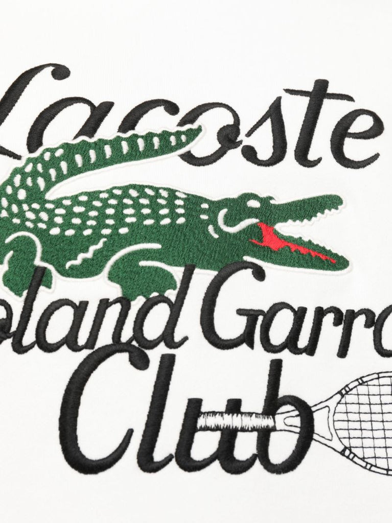 X Roland Garros White Embroidered Hoodie