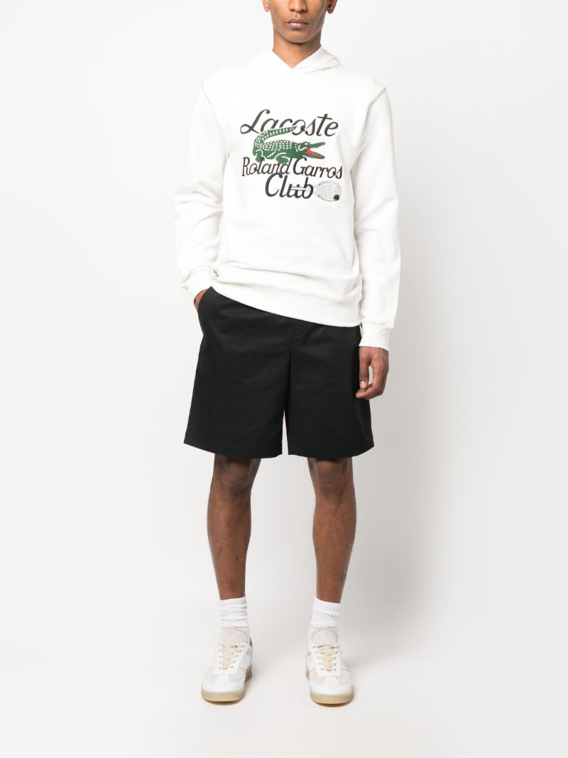 X Roland Garros White Embroidered Hoodie