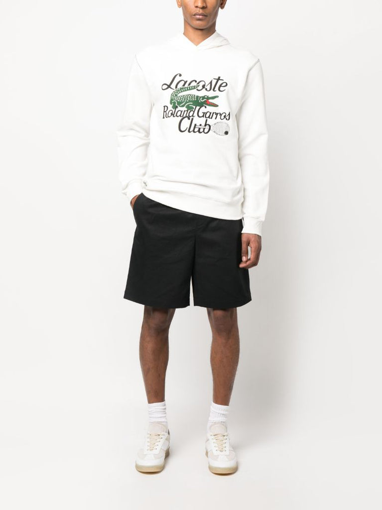X Roland Garros White Embroidered Hoodie