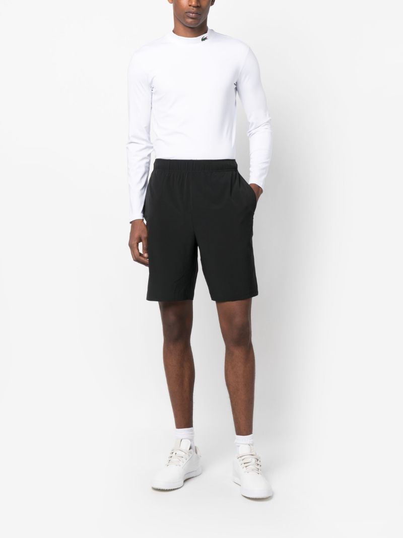 White Logo Long Sleeve Golf T-shirt