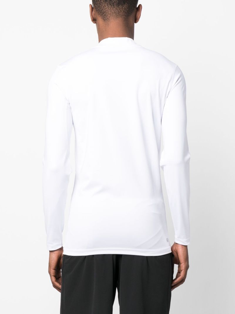 White Logo Long Sleeve Golf T-shirt