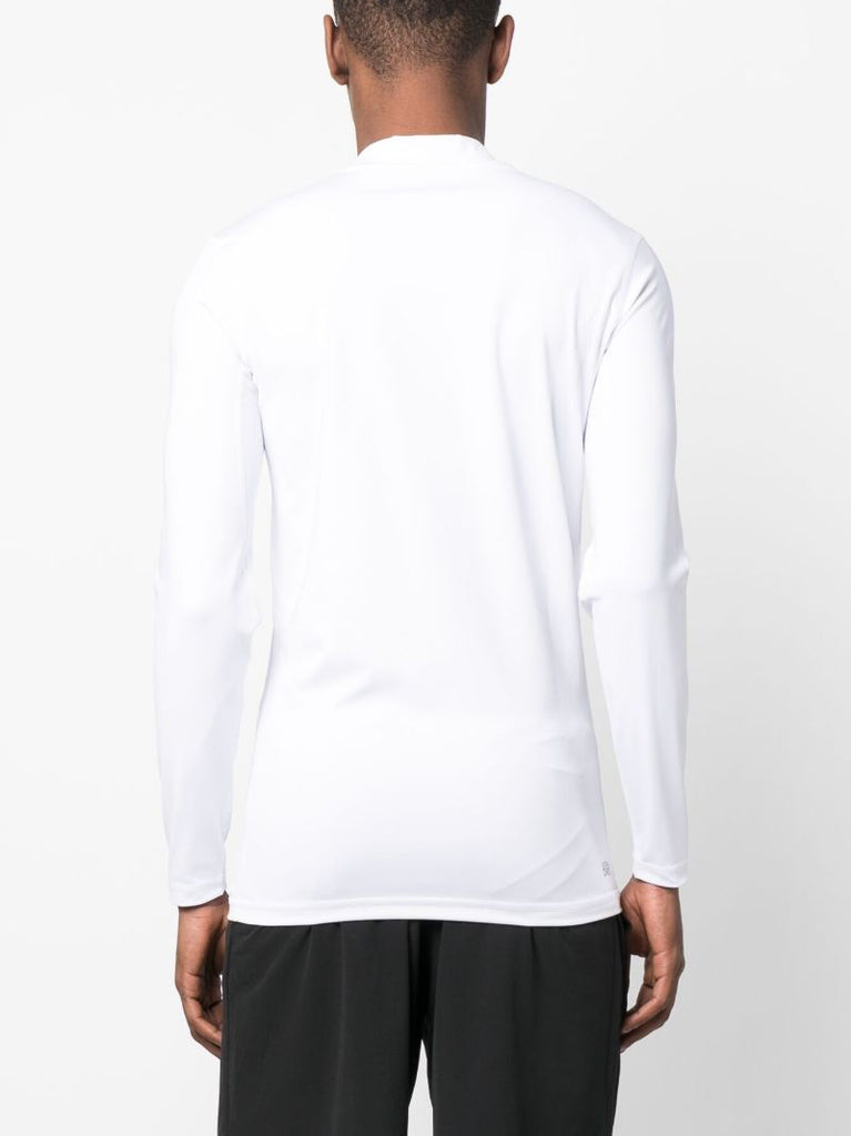 White Logo Long Sleeve Golf T-shirt
