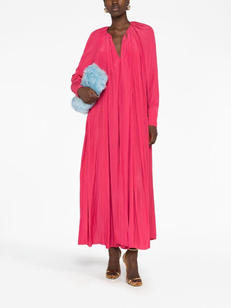 Red Pleated Dress