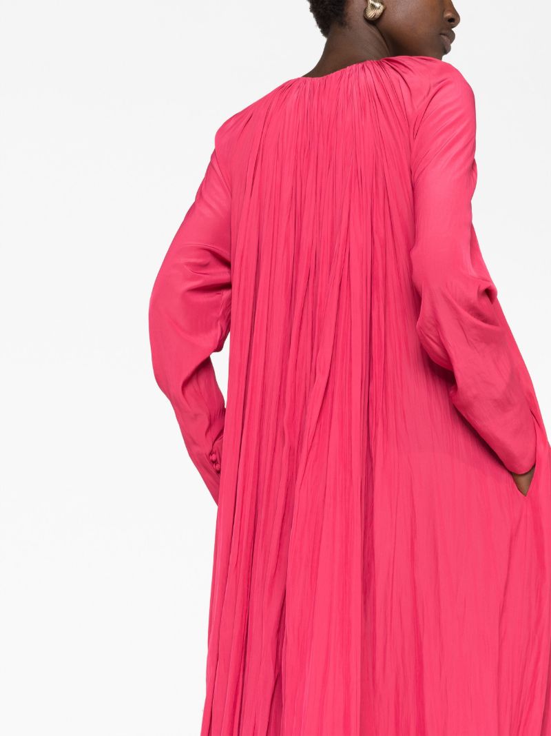 Red Pleated Dress