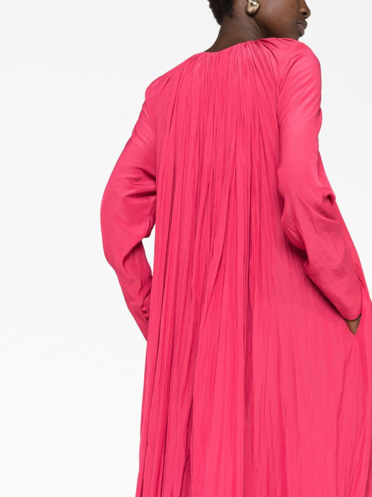 Red Pleated Dress