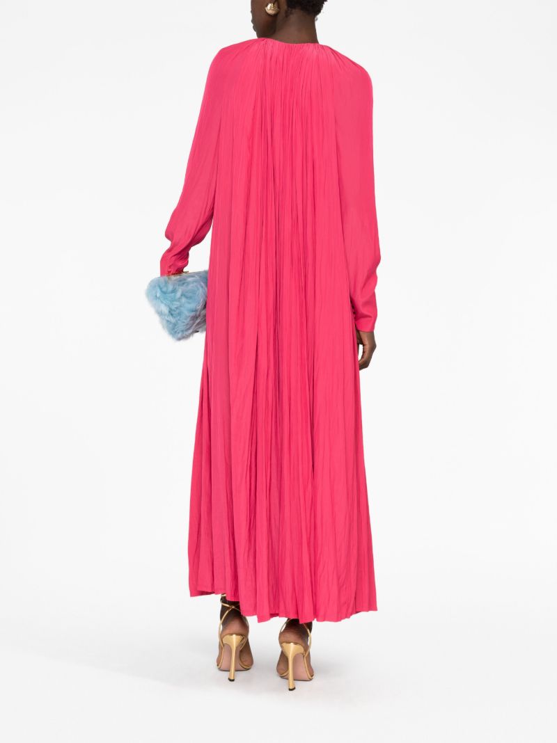 Red Pleated Dress