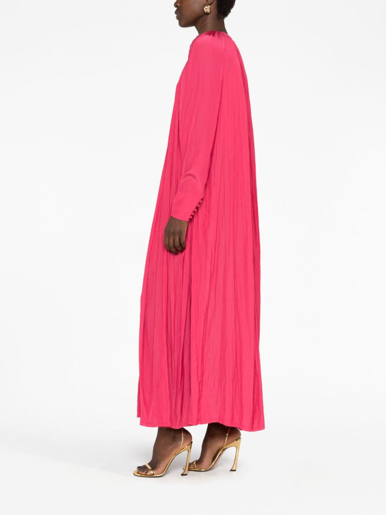 Red Pleated Dress
