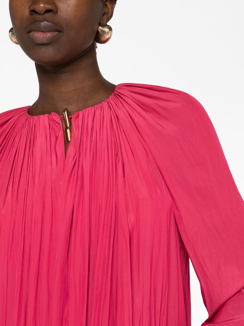 Red Pleated Dress