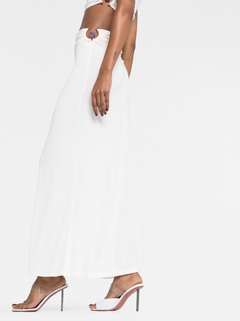 White Duality Orbit Maxi Skirt