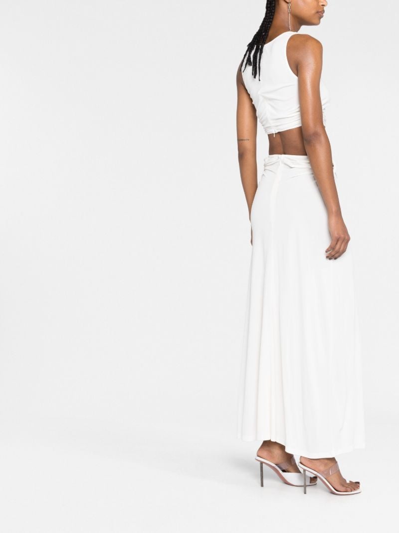 White Duality Orbit Maxi Skirt