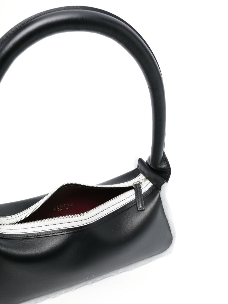 Black Savvas Leather Shoulder Bag