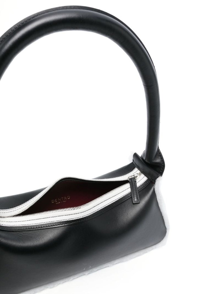 Black Savvas Leather Shoulder Bag