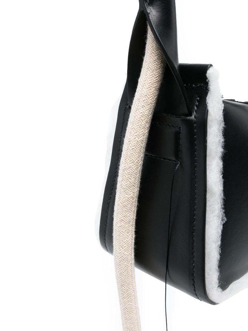 Black Savvas Leather Shoulder Bag