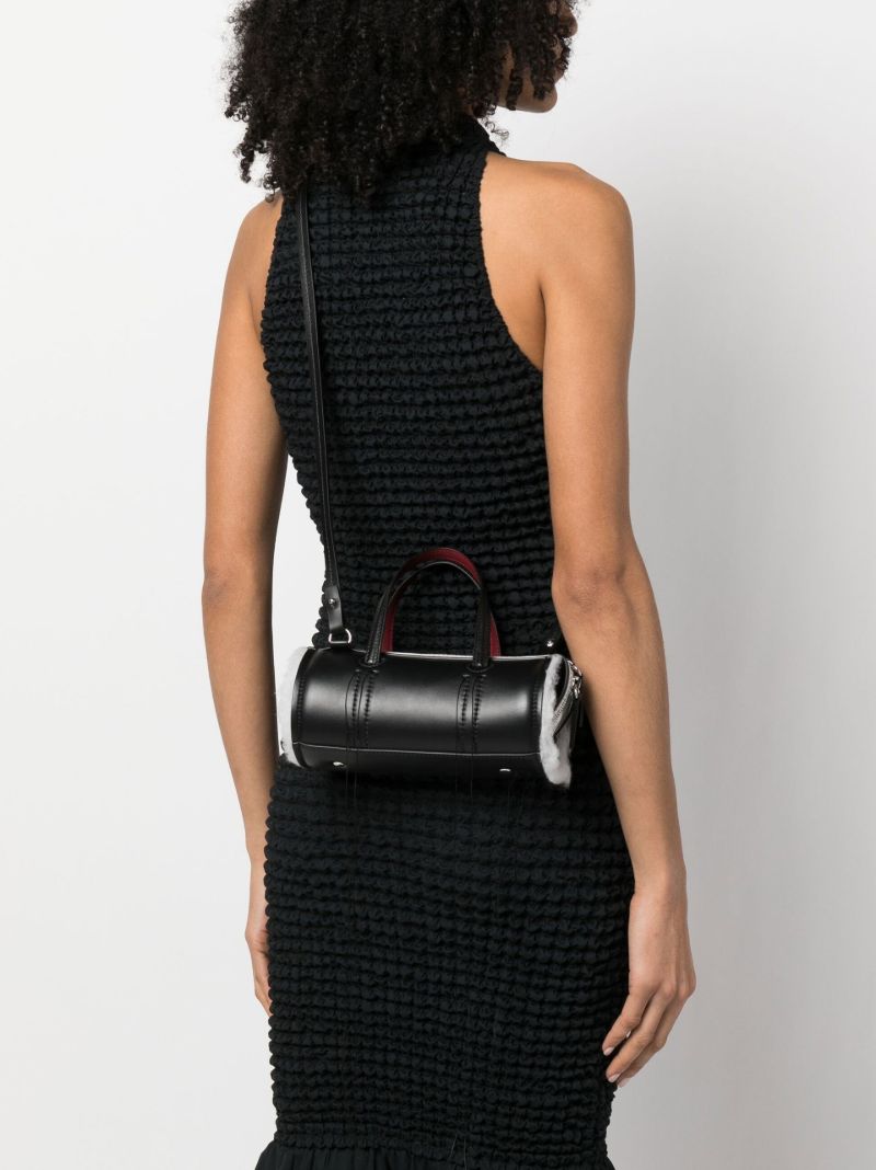 Black Anona Leather Barrel Bag