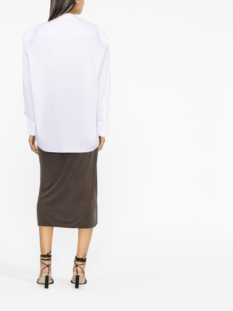 White La Chemise Amaro Cropped Shirt