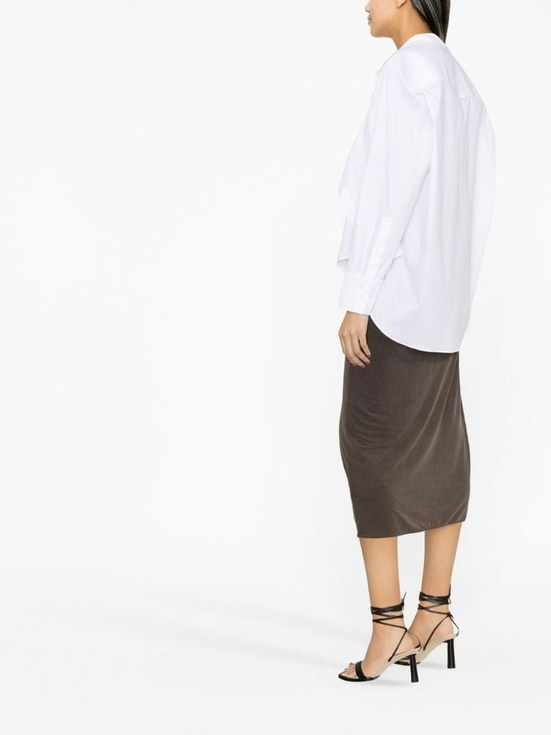 White La Chemise Amaro Cropped Shirt