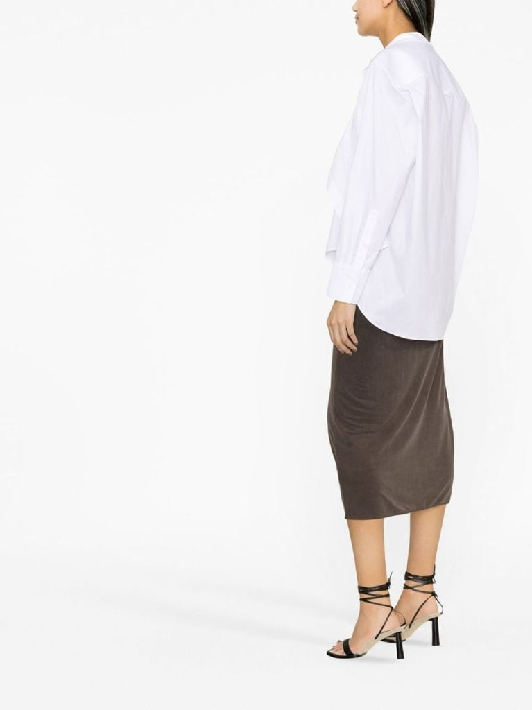 White La Chemise Amaro Cropped Shirt