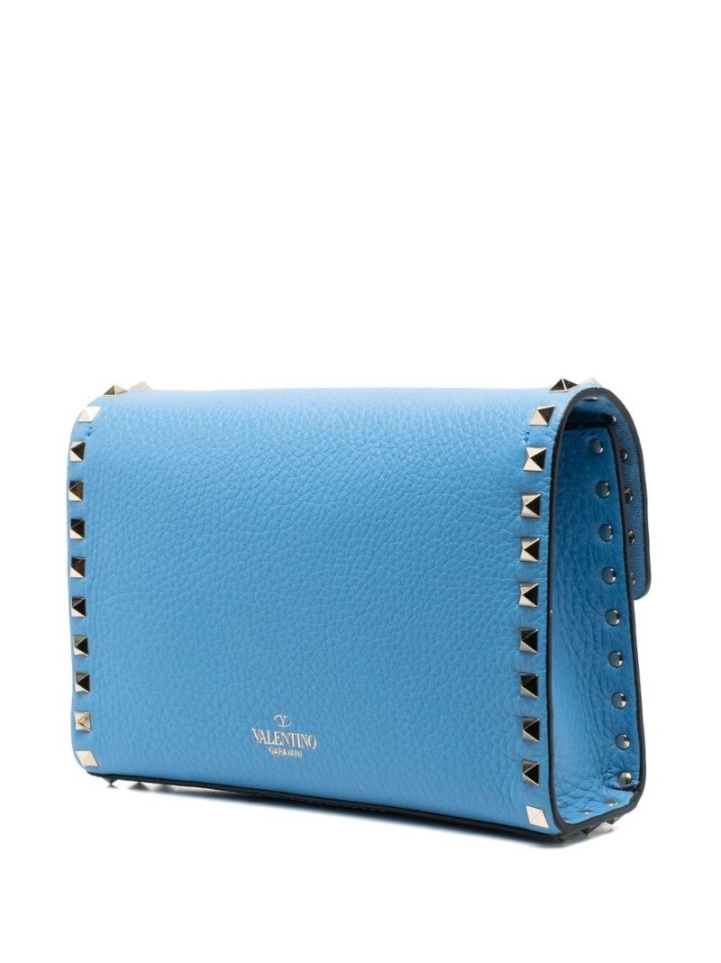 Blue Small Rockstud Shoulder Bag
