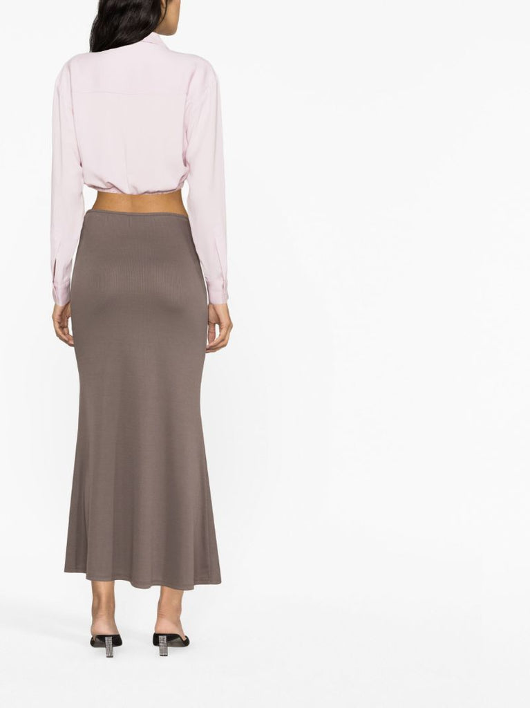 Pink Twist Wrapped Crop Blouse