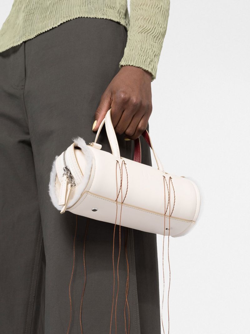 White Anona Barrel Bag