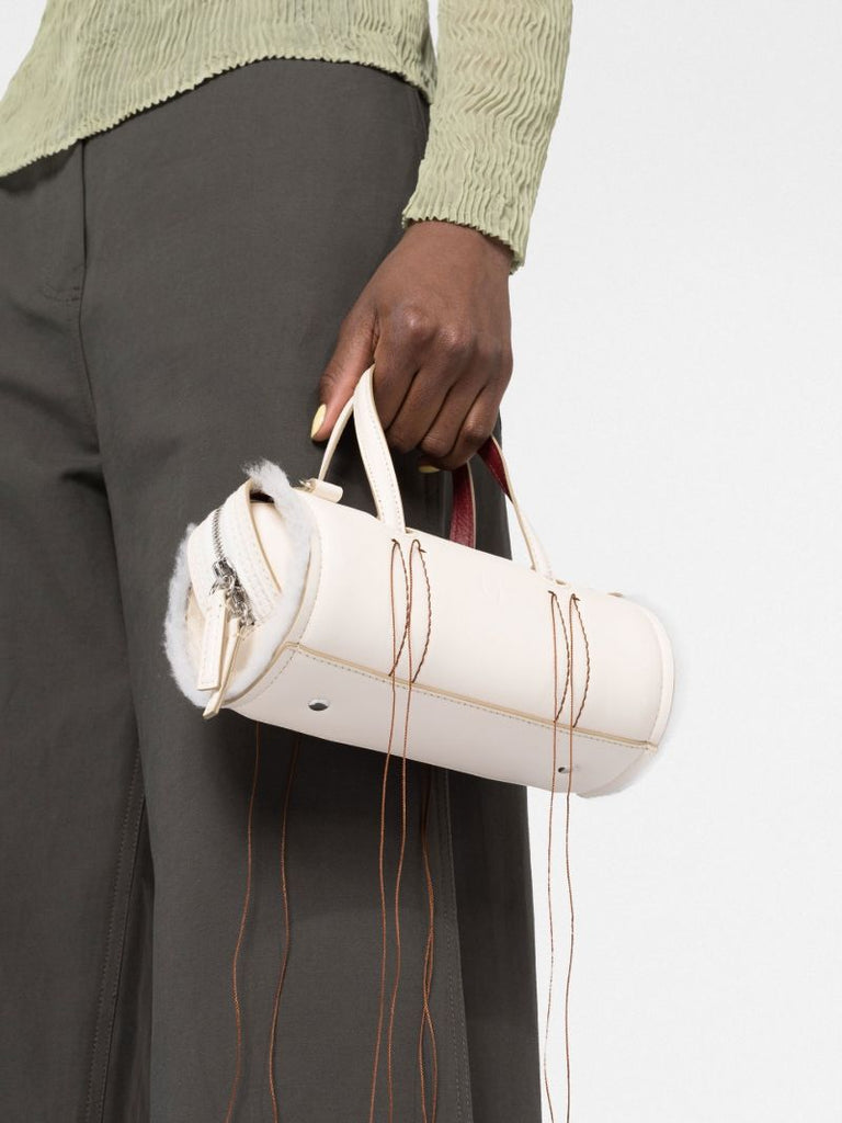 White Anona Barrel Bag