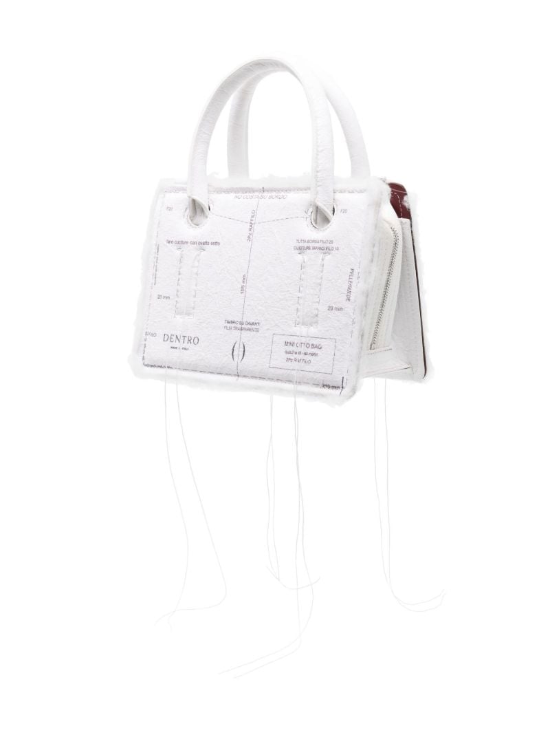 White Mini Otto Paper Top Handle Bag