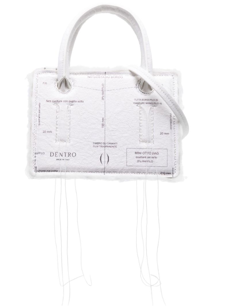 White Mini Otto Paper Top Handle Bag