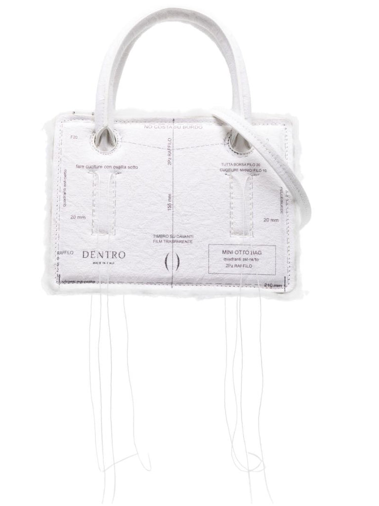 White Mini Otto Paper Top Handle Bag
