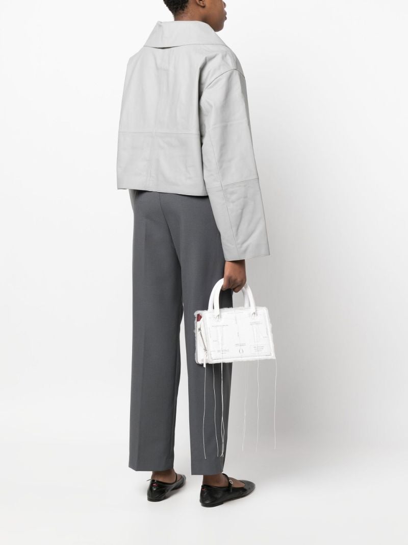 White Mini Otto Paper Top Handle Bag