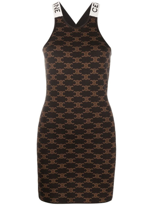 Brown Monogram Mini Dress