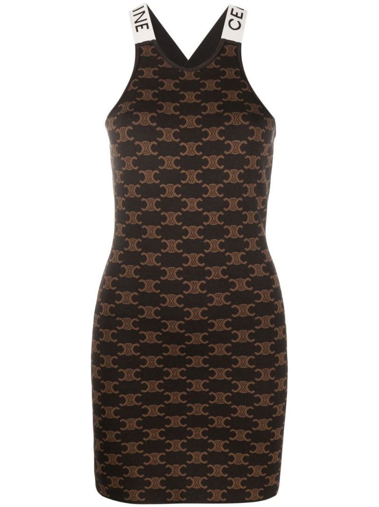 Brown Monogram Mini Dress