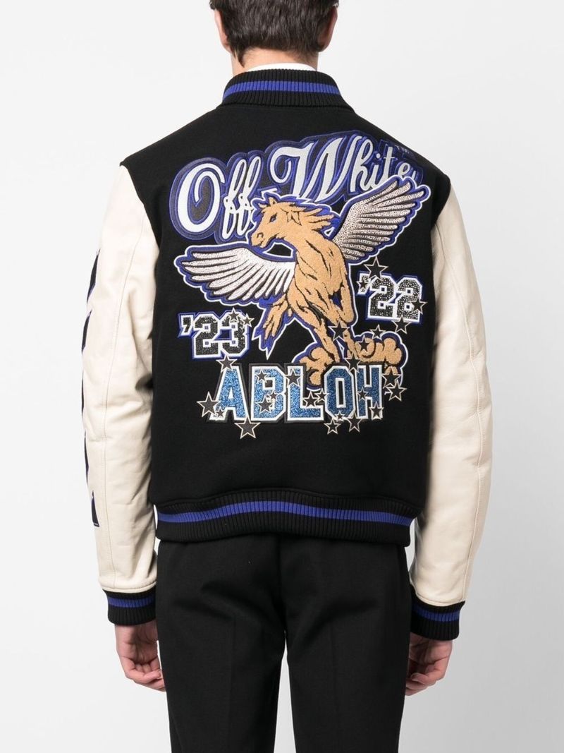 Black Patch Detailing Bomber Jacket