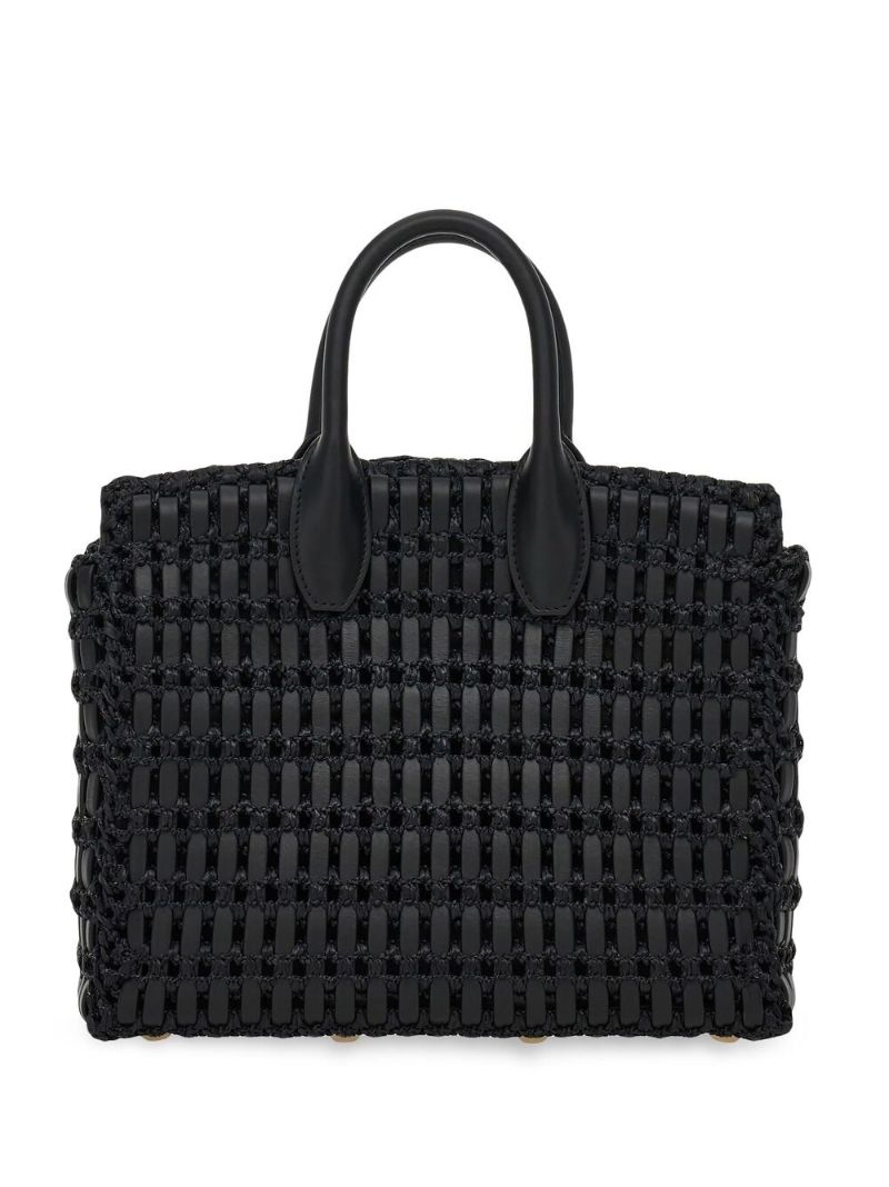 Black Studio Box Tote Bag