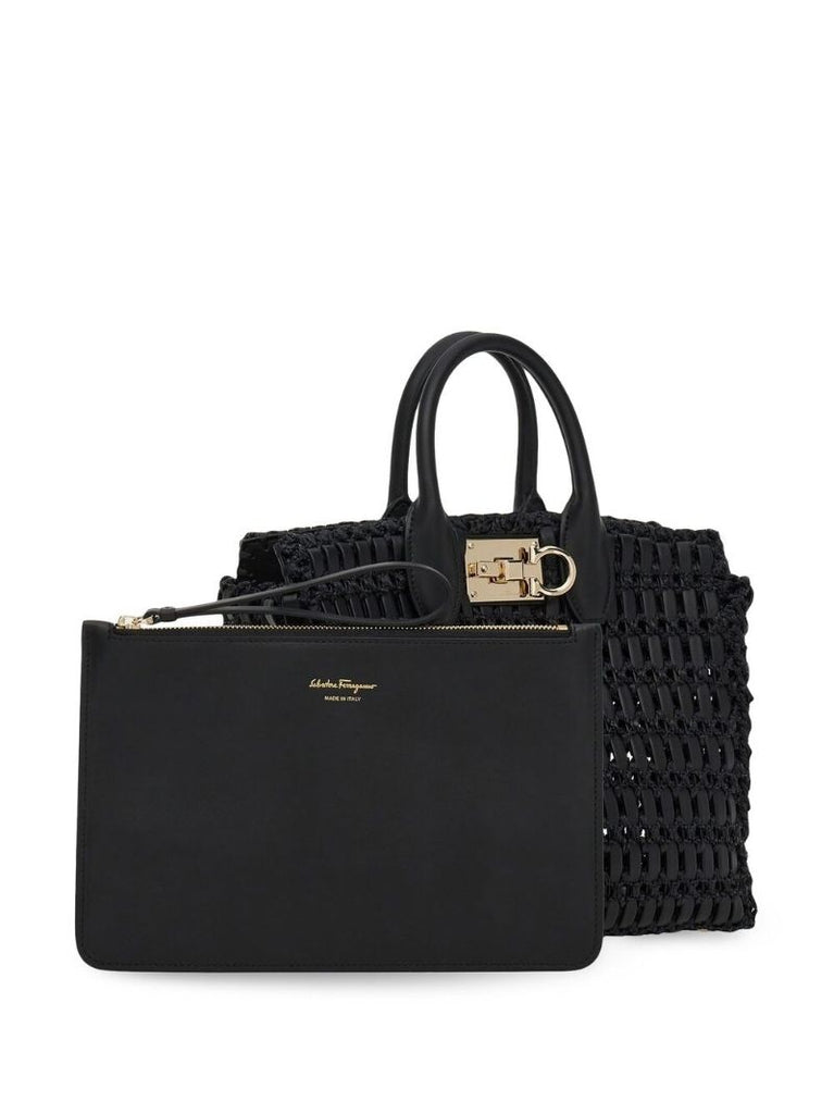 Black Studio Box Tote Bag