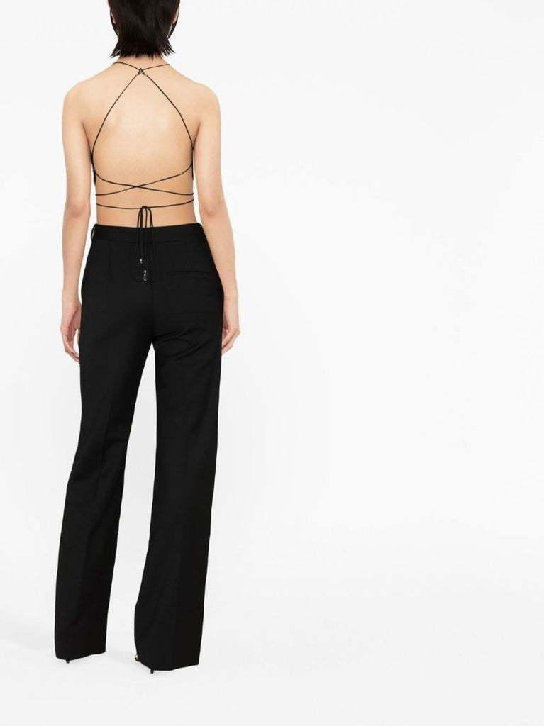 Black Cut-out Detail Trousers