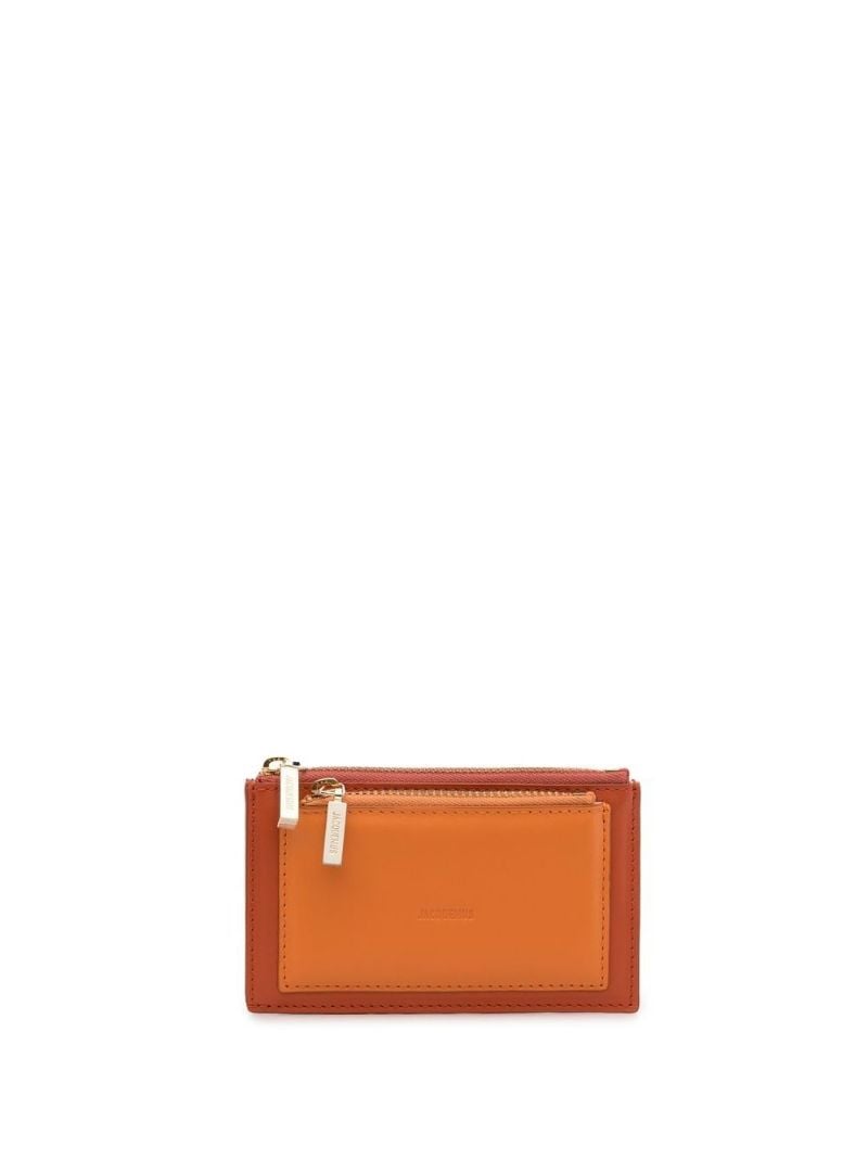 Orange Le Carre Rectangle Leather Wallet