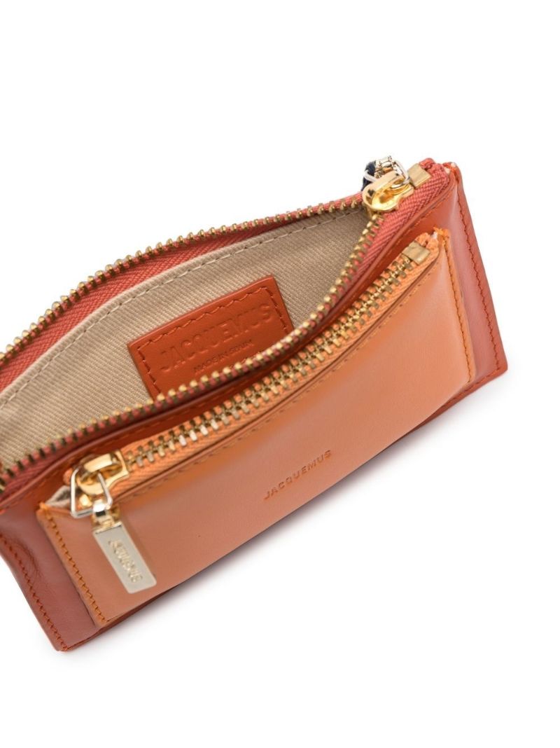 Orange Le Carre Rectangle Leather Wallet