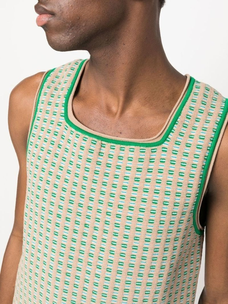 Beige Le Macio Knitted Vest
